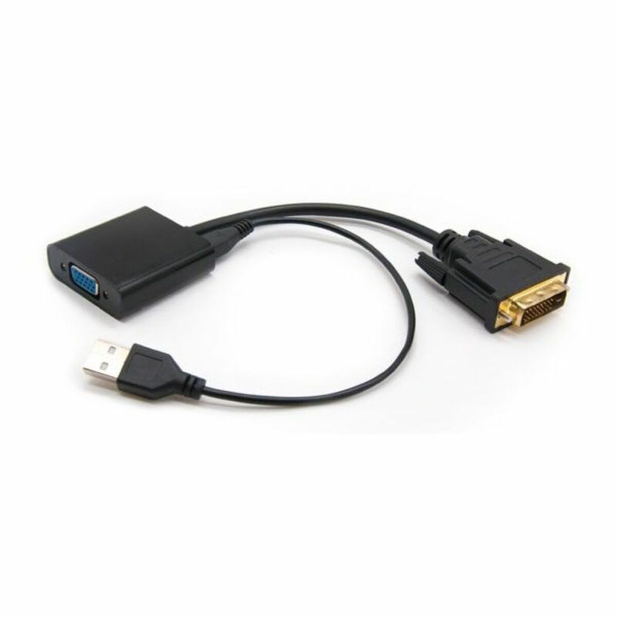 Adattatore DVI con VGA NANOCABLE 10.16.2008-BK Nero